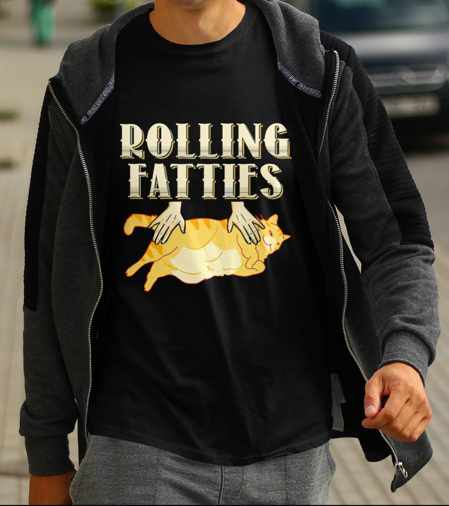 Rolling Fatties Cat With Hands T-Shirt