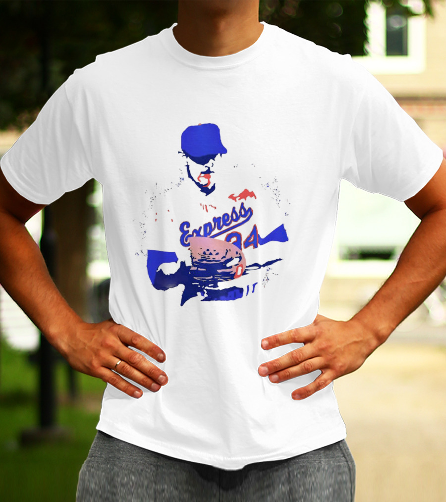 Round Rock Express Nolan Ryan 34 Bloody Lip T-Shirt