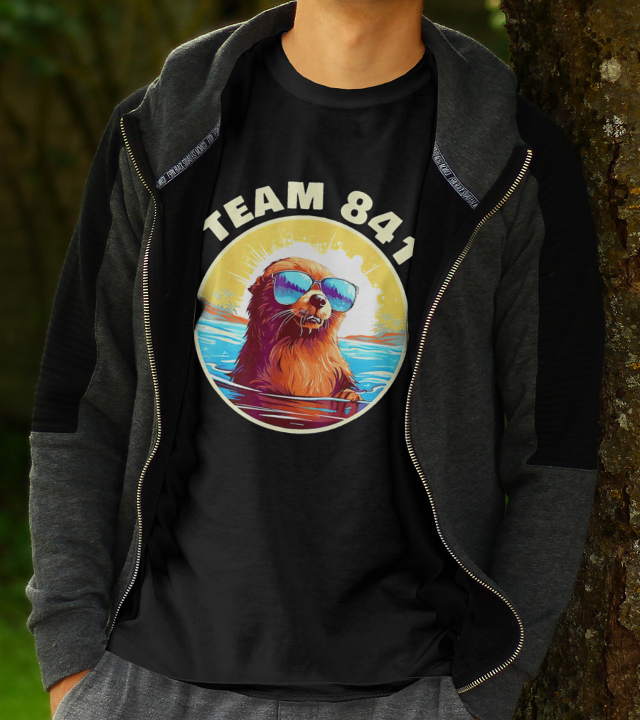 Team 841 Surfing Otter My Way California Sea Otter T-Shirt