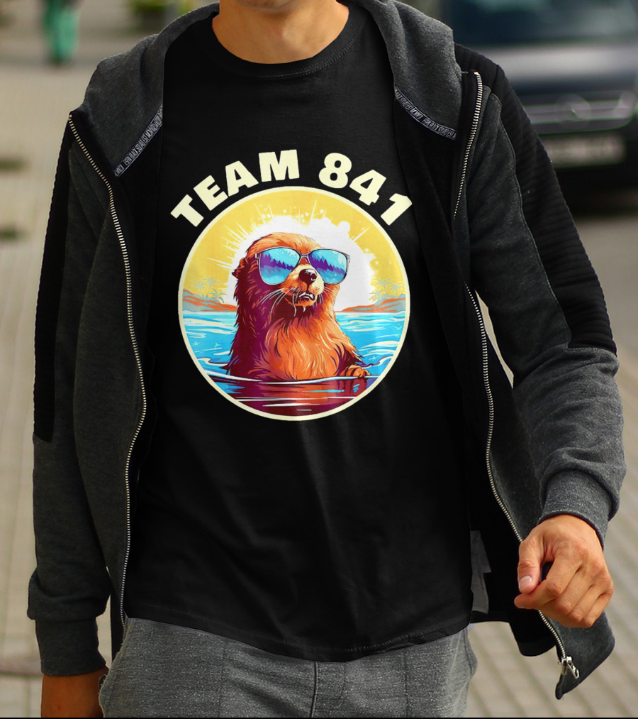 Team 841 Surfing Otter My Way California Sea Otter T-Shirt