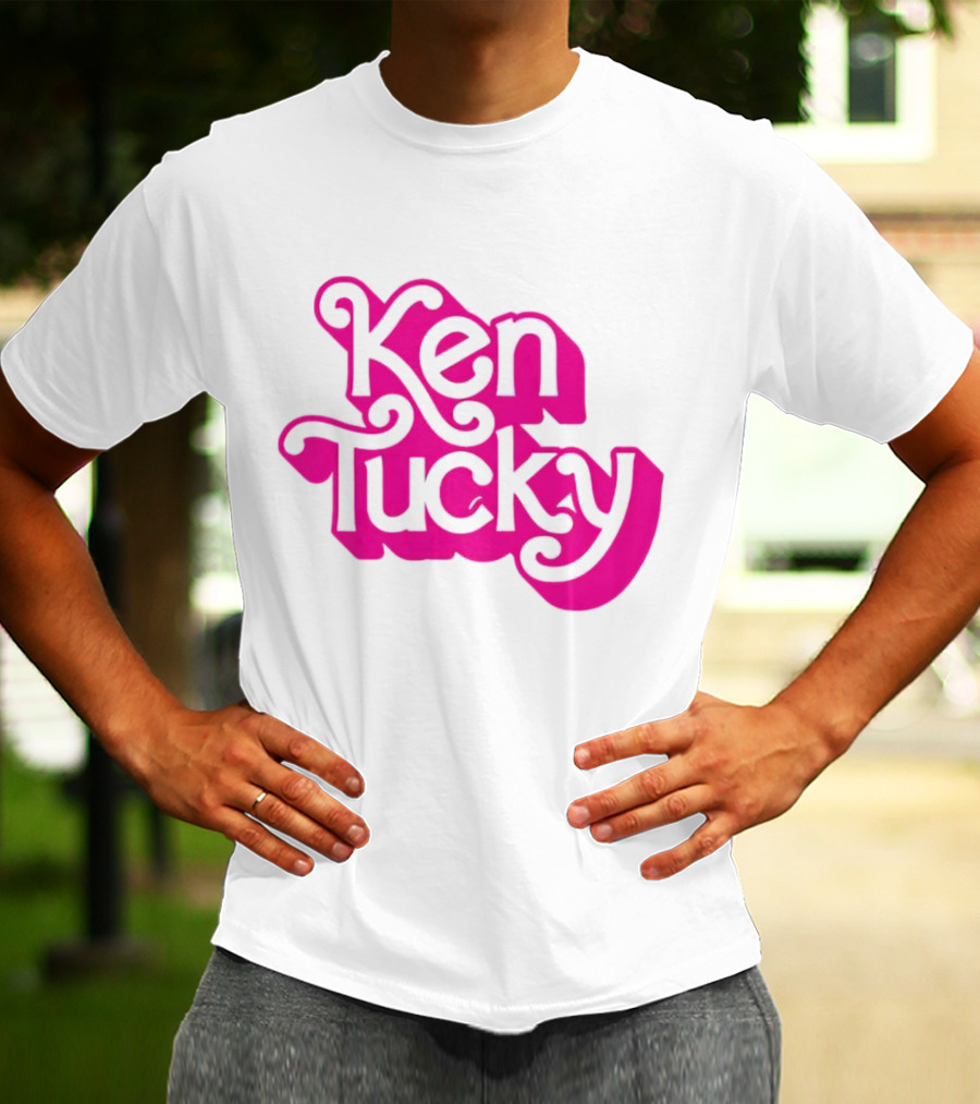 Ken Tucky Ken-Ergy Barbie Retro Bold Pink Letters T-Shirt