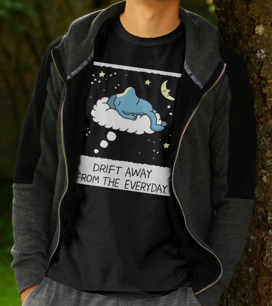 Drift Away From The Everyday Cloud Dreaming Moon And Stars T-Shirt