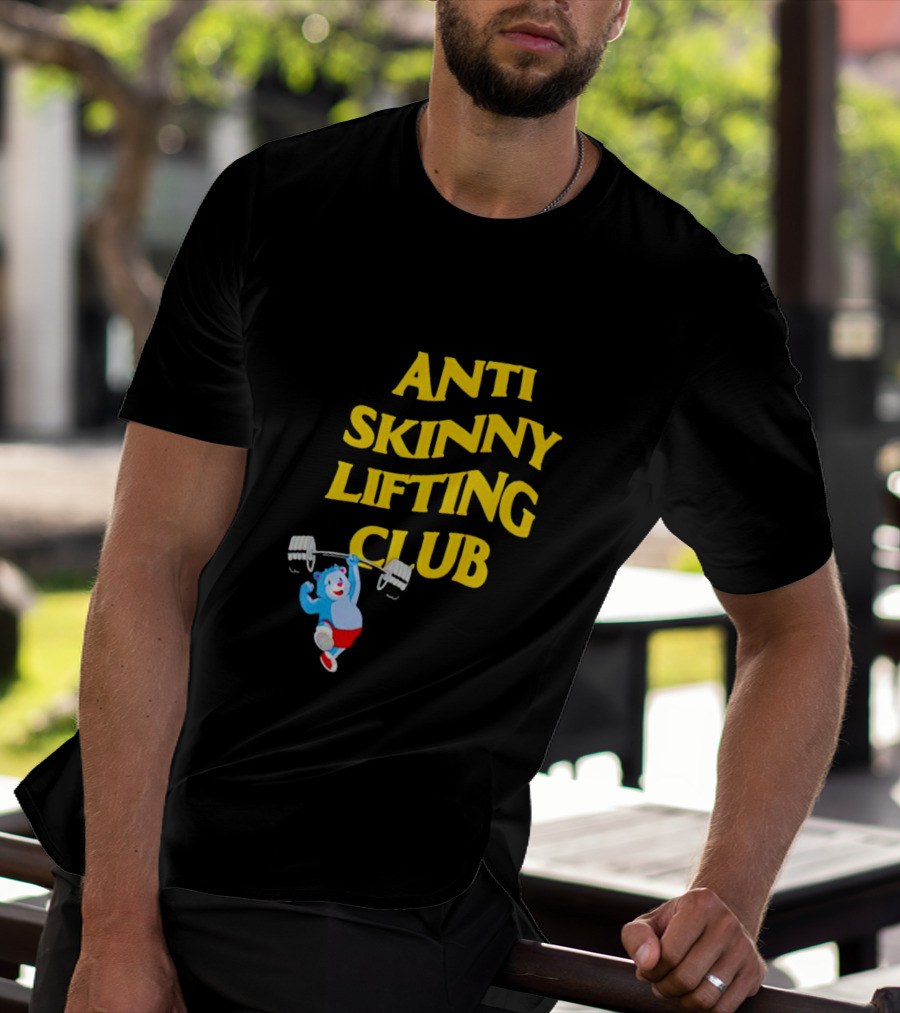 Anti-Skinny Lifting Club Bear Weightlifting T-Shirt