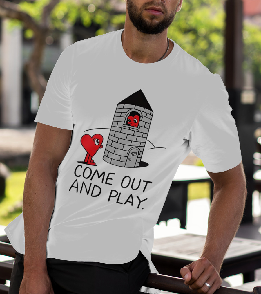 Come Out And Play Heart Characters By Tower T-Shirt