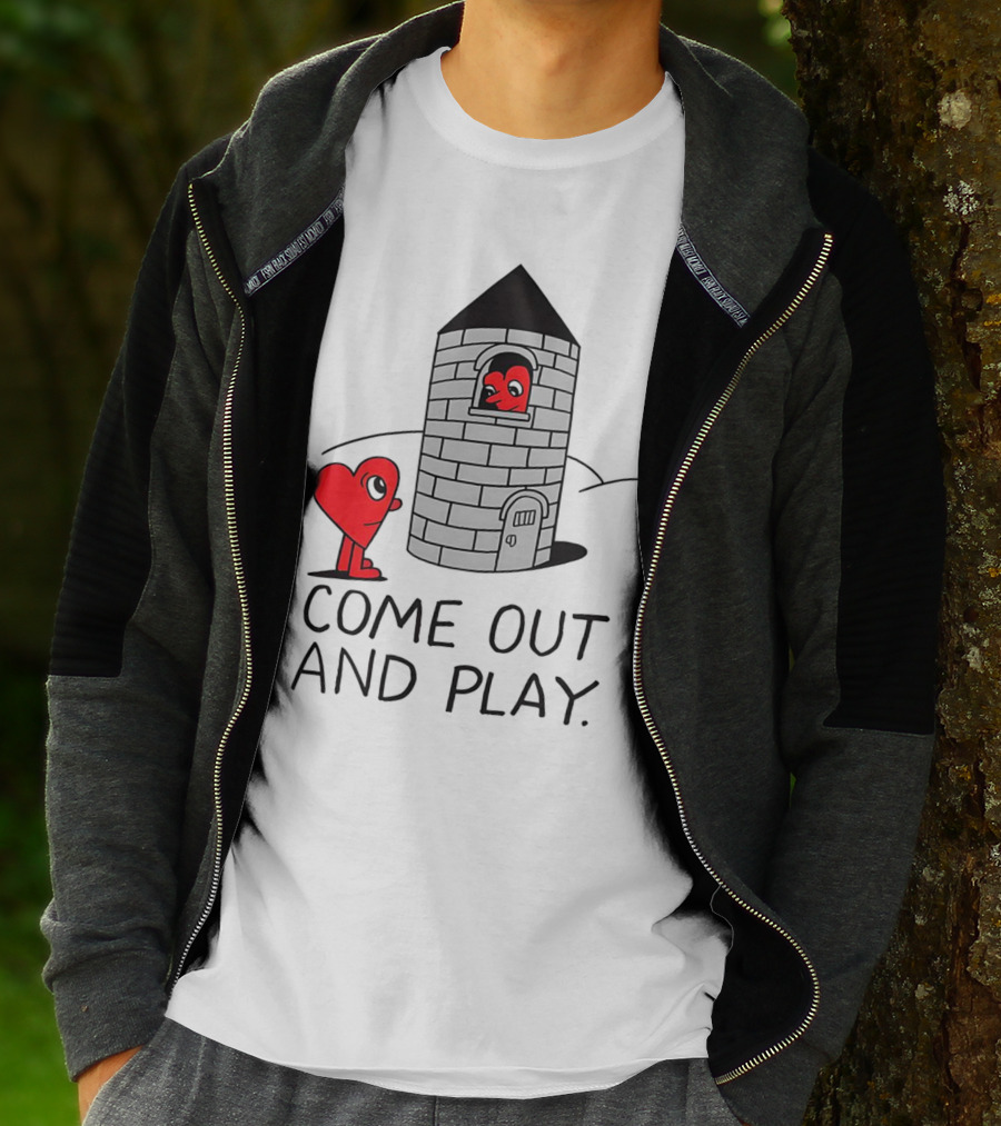 Come Out And Play Heart Characters By Tower T-Shirt