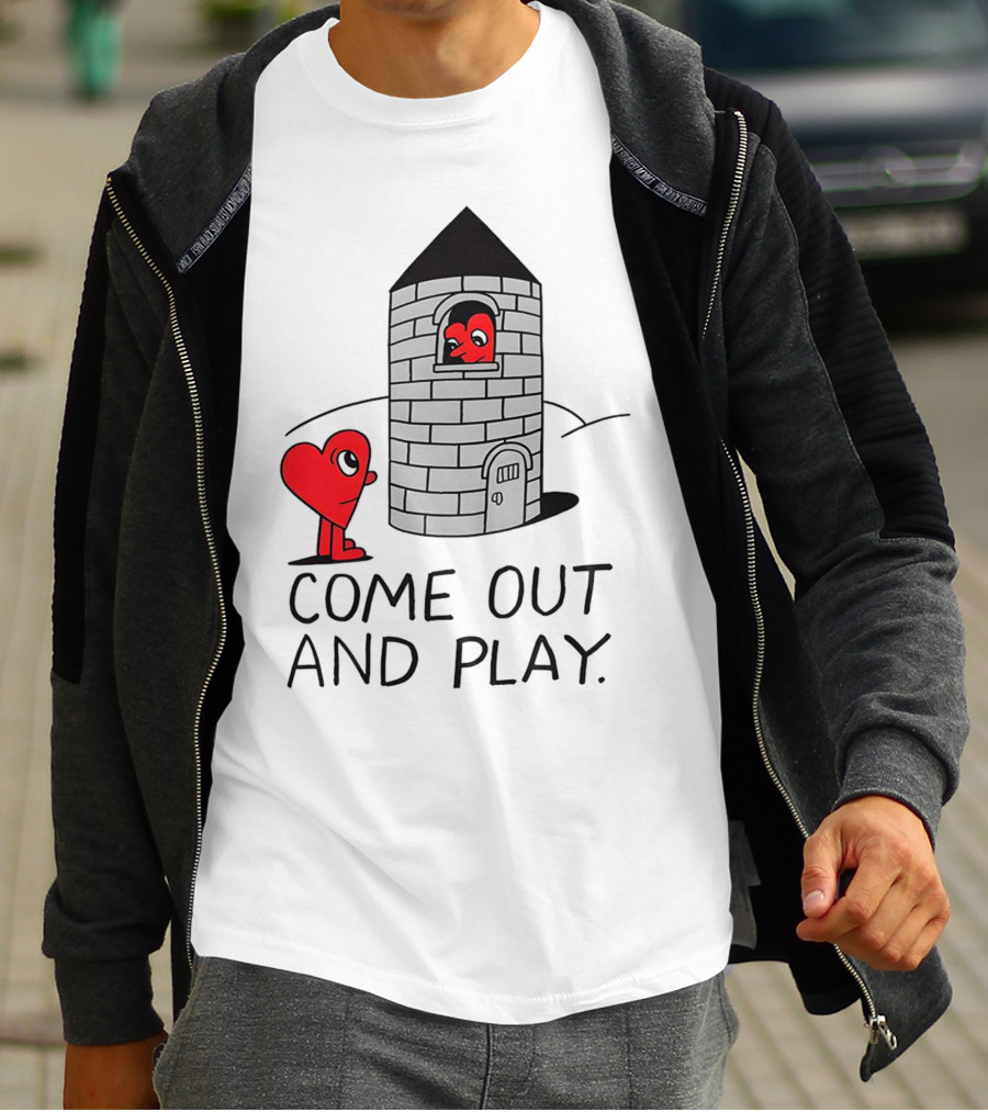 Come Out And Play Heart Characters By Tower T-Shirt