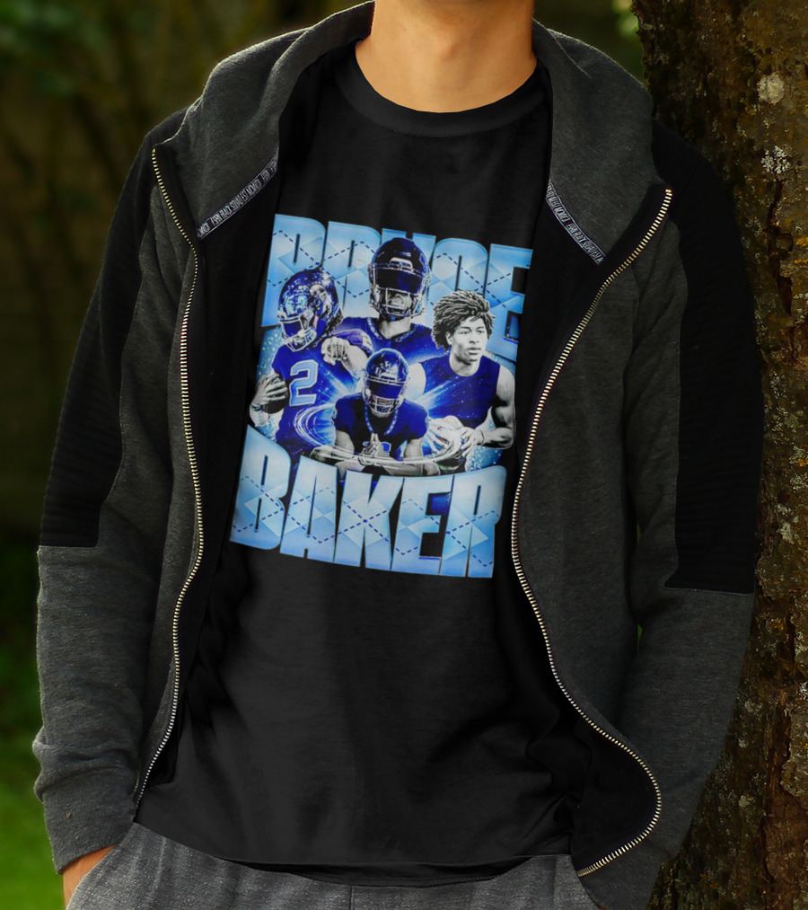 Bryce Baker East Forsyth Football Blue Graphics T-Shirt