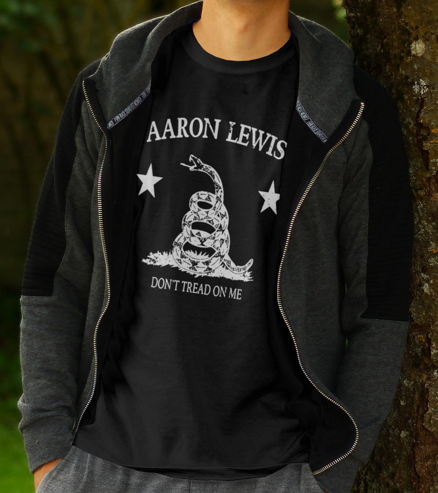 AARON LEWIS DON'T TREAD ON ME Snake Stars T-Shirt