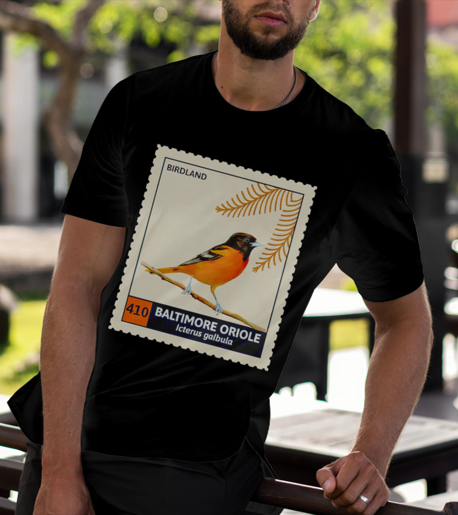 BIRDLAND 410 BALTIMORE ORIOLE Icterus Galbula T-Shirt