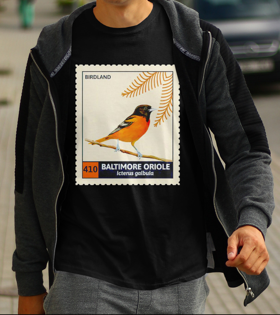 BIRDLAND 410 BALTIMORE ORIOLE Icterus Galbula T-Shirt