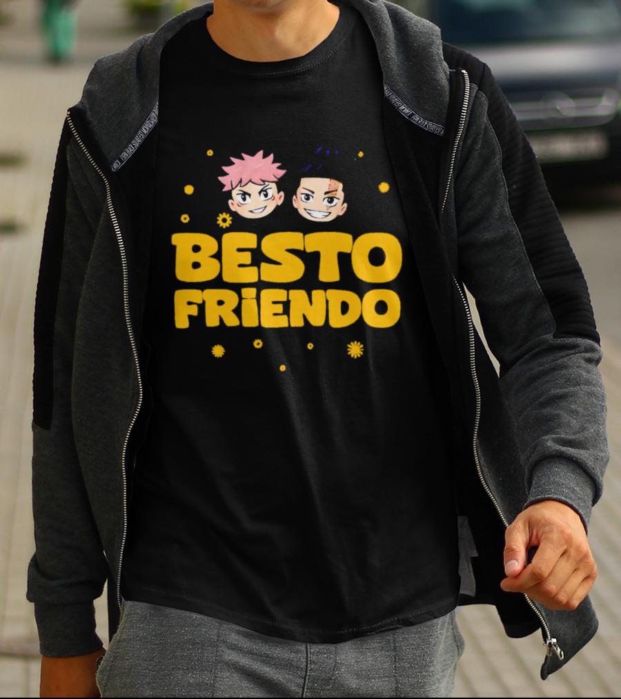 Besto Friendo Itadori Todo Jujutsu Kaisen Anime Characters Fun T-Shirt