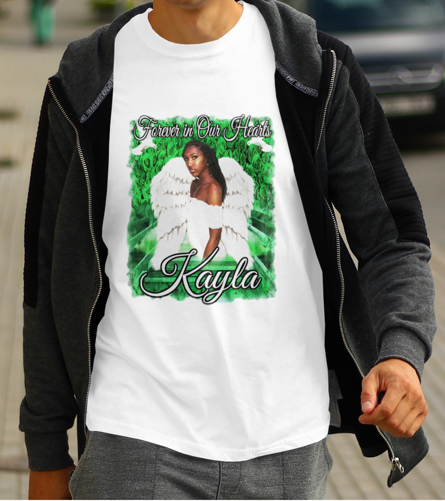Forever In Our Hearts Kayla Angel Wings And Green T-Shirt