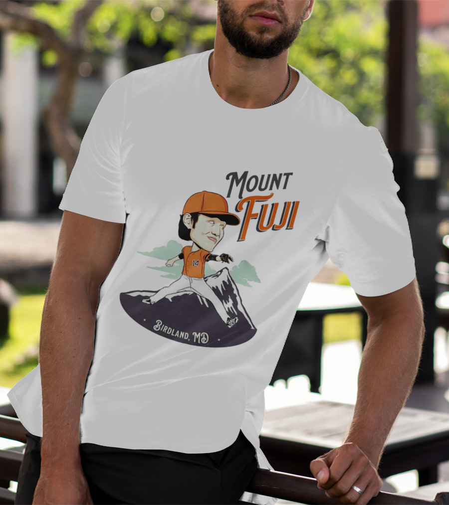 Mount Fuji Birdland MD Baseball Cartoon Character T-Shirt