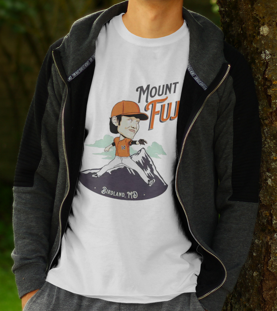Mount Fuji Birdland MD Baseball Cartoon Character T-Shirt