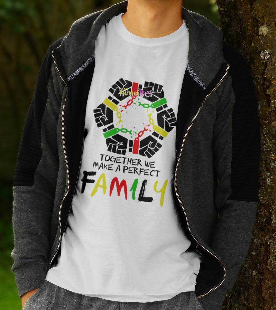 Together We Make A Perfect Family Honci Rei Chain Fists T-Shirt