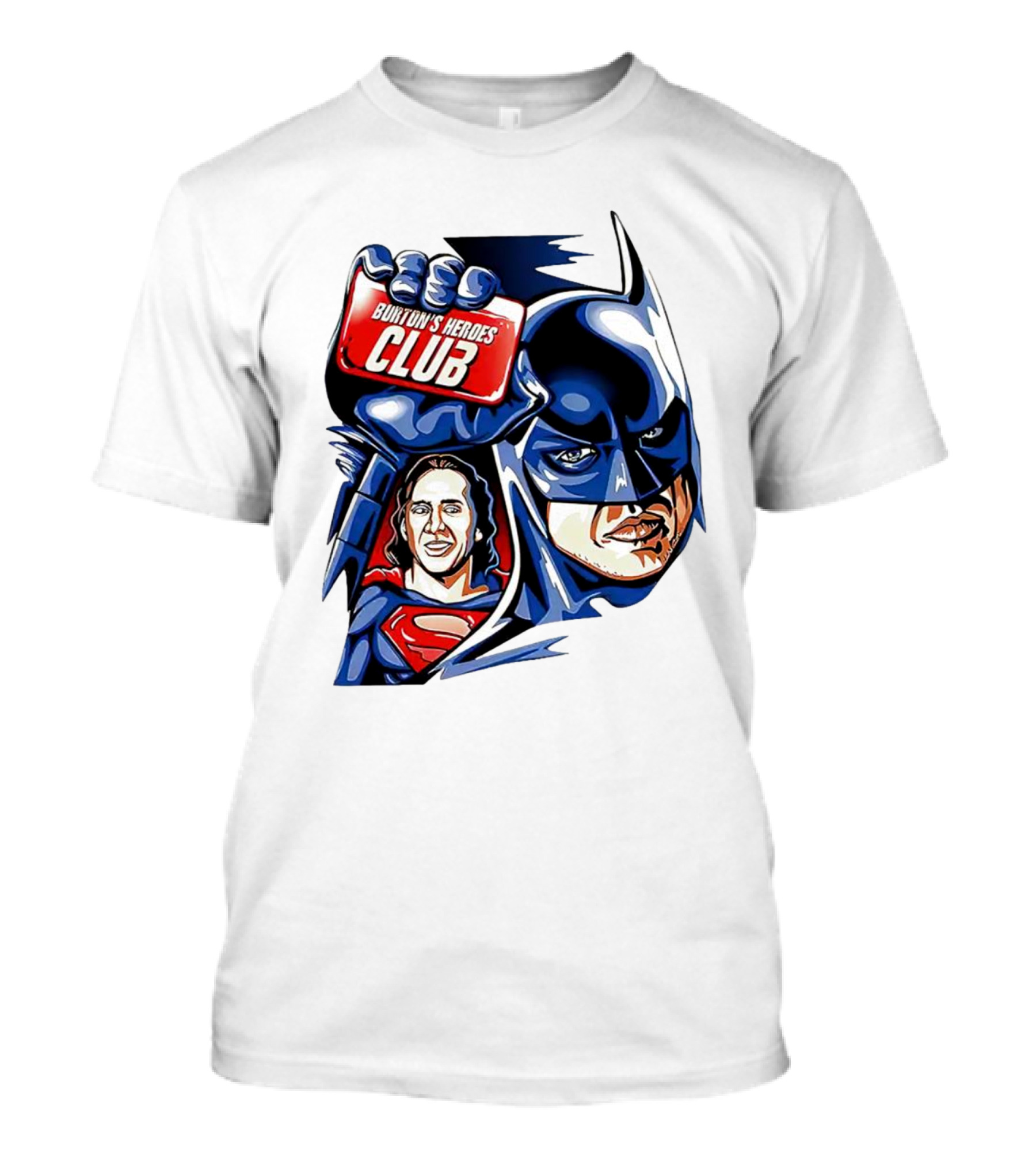 Burton's Heroes Club: Batman Fight Club Featuring Nicolas Cage As Superman T-Shirt