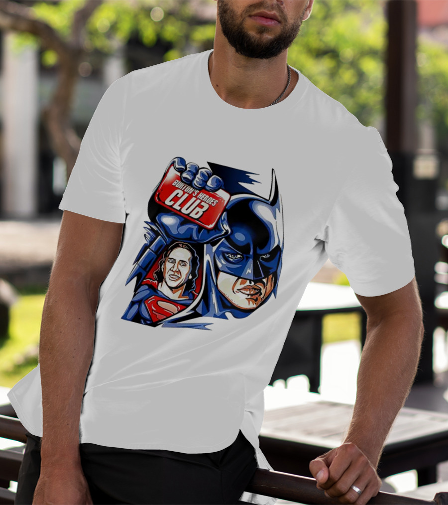Burton's Heroes Club: Batman Fight Club Featuring Nicolas Cage As Superman T-Shirt