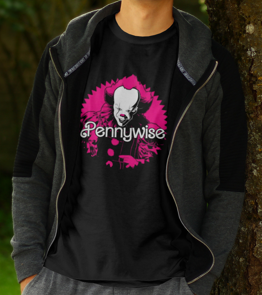 Pennywise Clown Iconic Horror Character Neon Pink T-Shirt