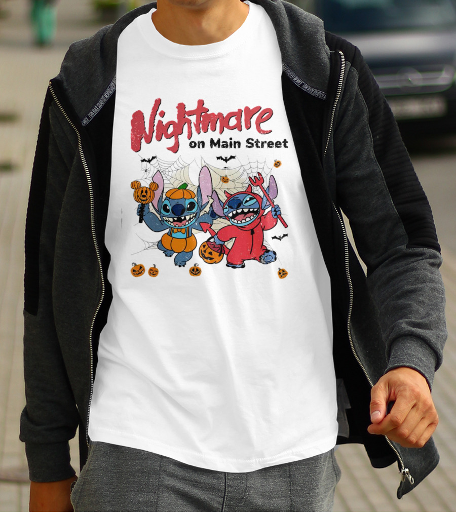 Nightmare On Main Street Halloween Disney Stitch T-Shirt