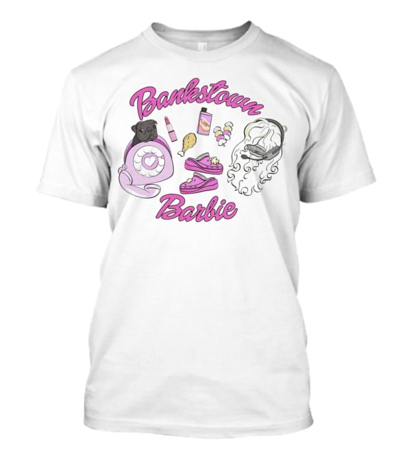 Bankstown Barbie Pug Retro Phone Makeup Chicken Crocs Headset T-Shirt