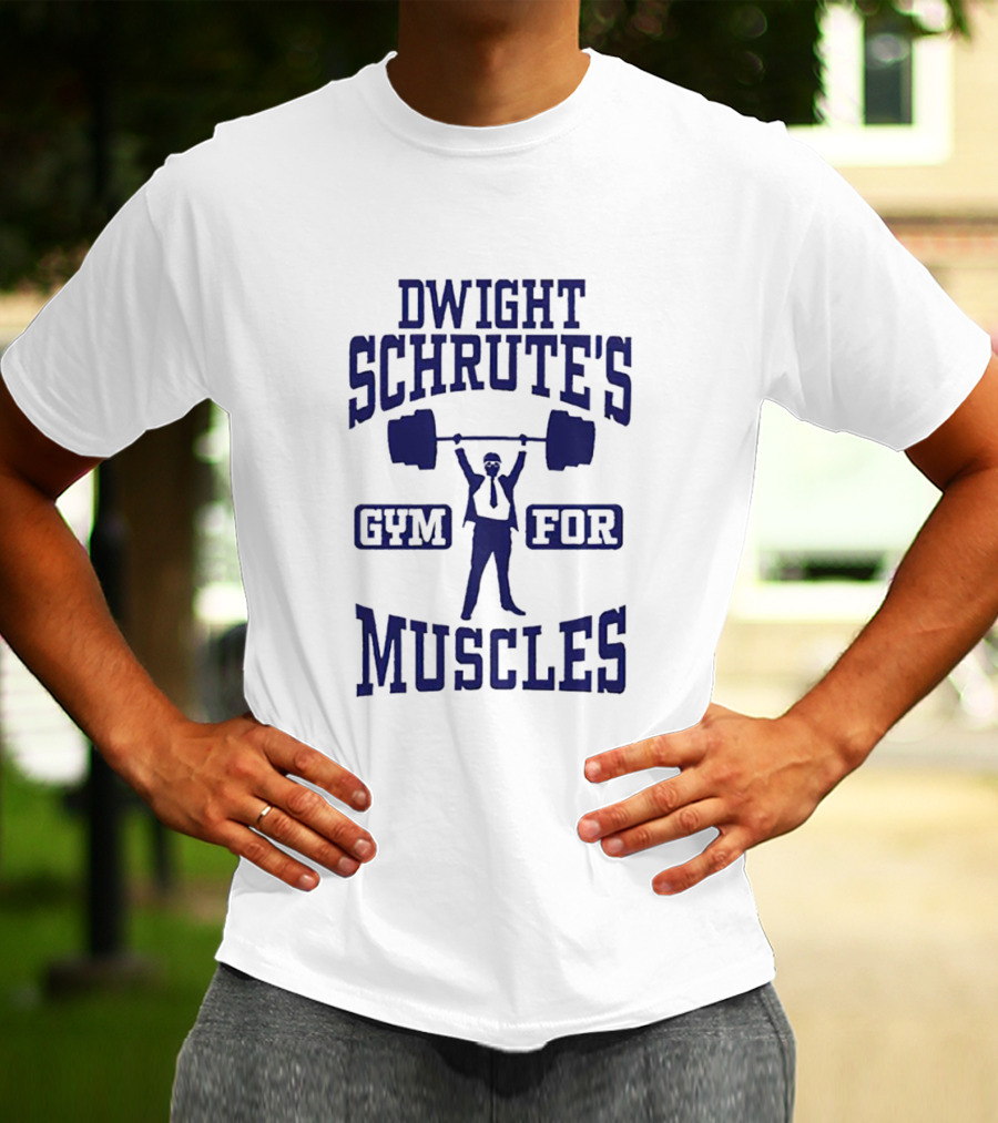 Dwight Schrute's Gym For Muscles Weightlifting Icon Fitness T-Shirt
