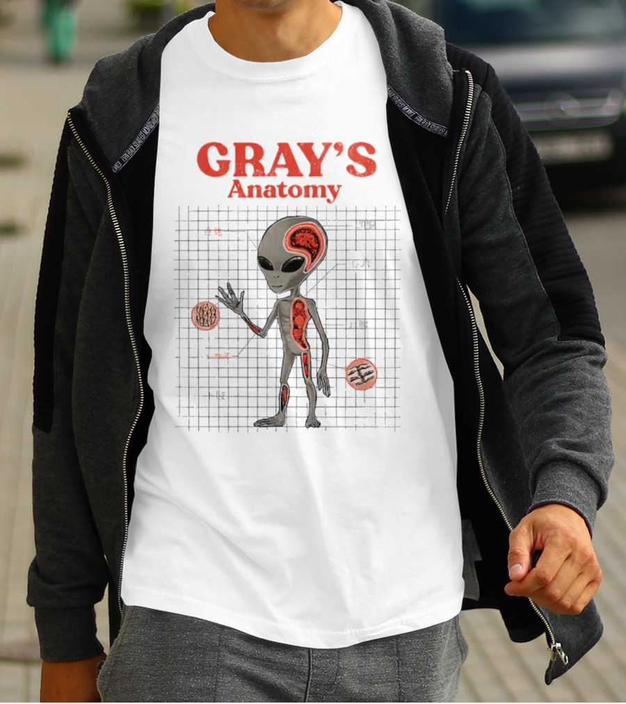 GRAY'S Anatomy Little Gray Man Vintage Kaiju T-Shirt