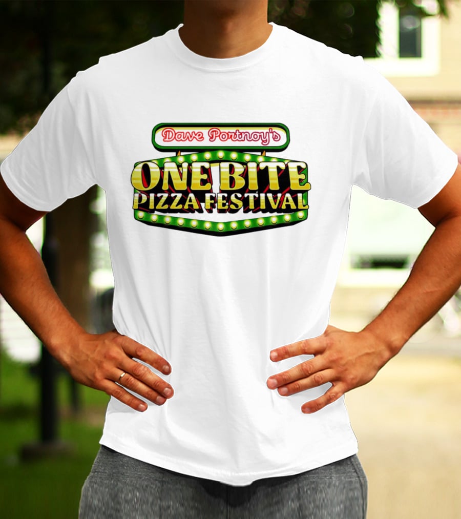 Dave Portnoy's One Bite Pizza Festival Neon Sign Aesthetic T-Shirt