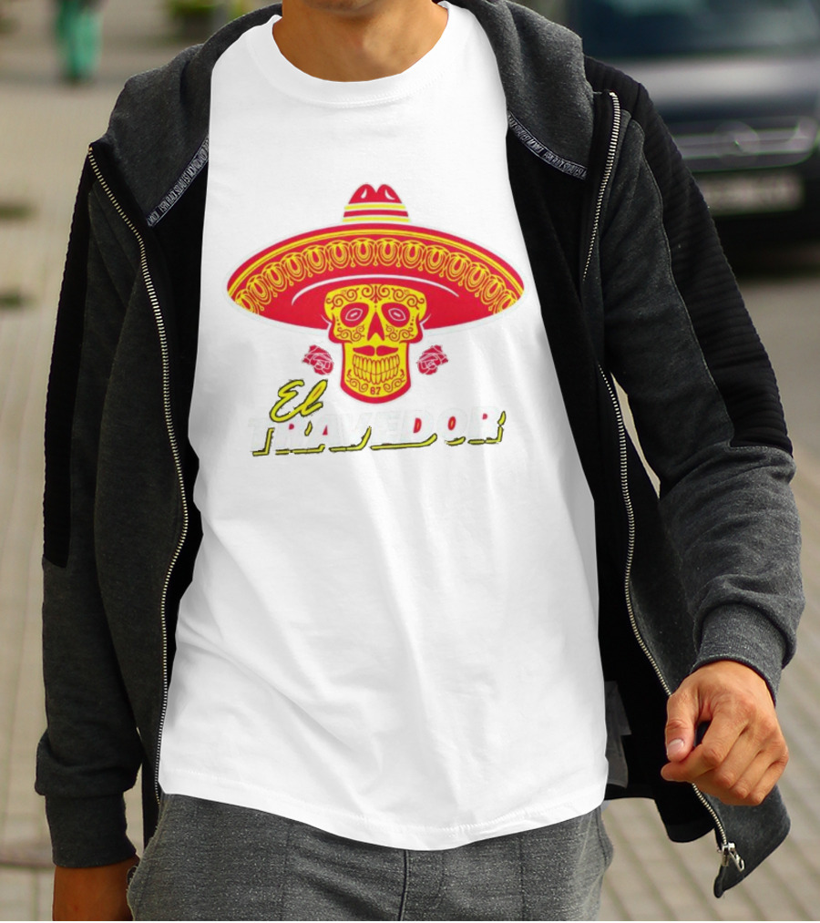 El Travedor Skull Sombrero Kansas City Football T-Shirt