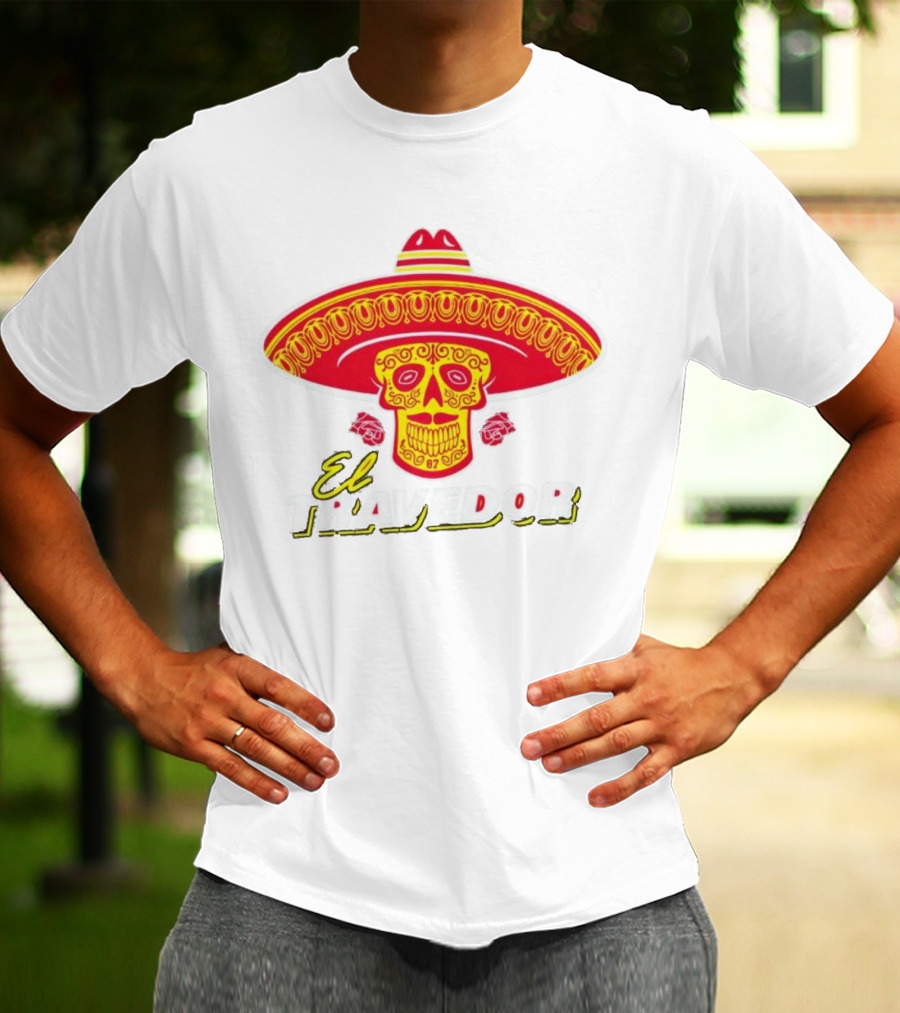 El Travedor Skull Sombrero Kansas City Football T-Shirt