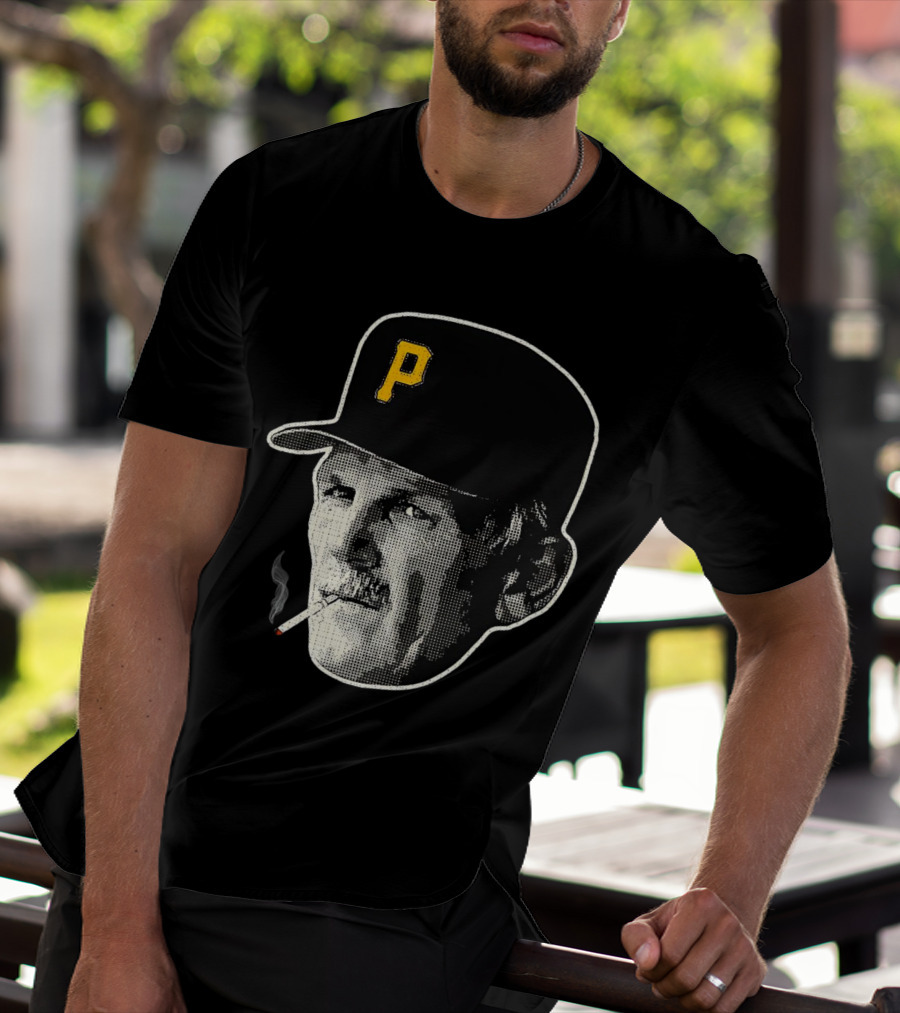Jim Leyland Pittsburgh Pirates Manager Smoking Icon Baseball Cap T-Shirt