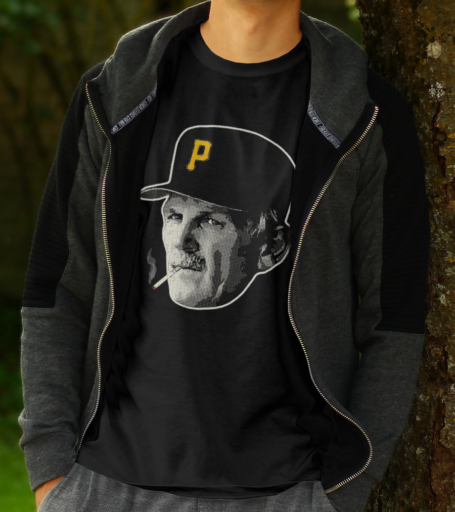 Jim Leyland Pittsburgh Pirates Manager Smoking Icon Baseball Cap T-Shirt