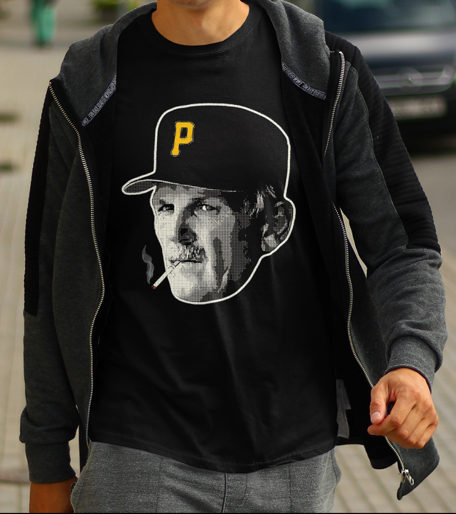 Jim Leyland Pittsburgh Pirates Manager Smoking Icon Baseball Cap T-Shirt