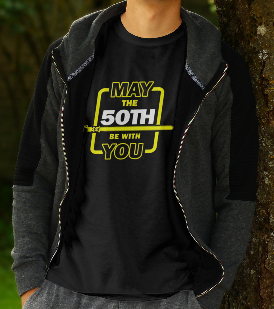 May The 50th Be With You Lightsaber T-Shirt