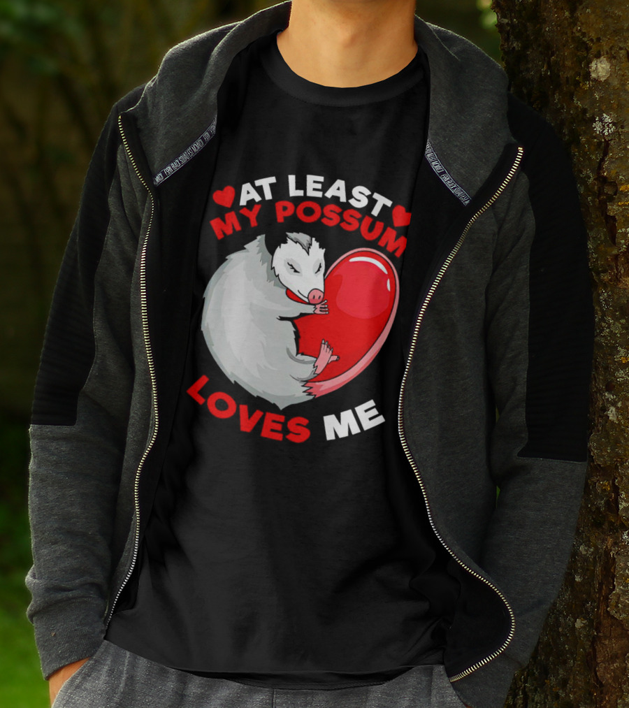 My Possum Loves Me Heart Hugging Opossum T-Shirt