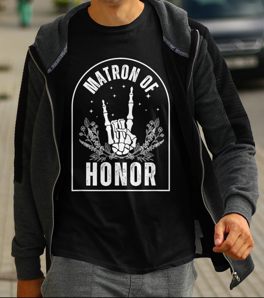 Matron Of Honor Simple Monochrome T-Shirt