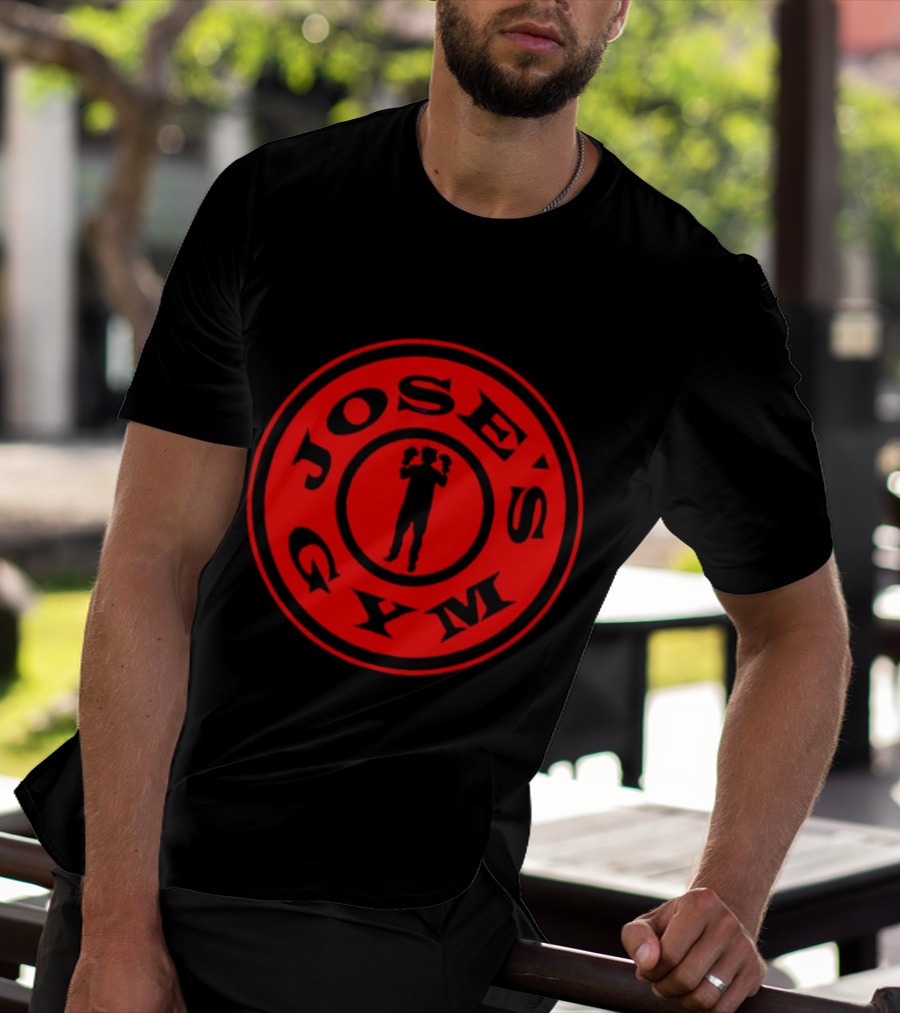 José Ramírez Jose's Gym Powerlifting Silhouette Emblem T-Shirt