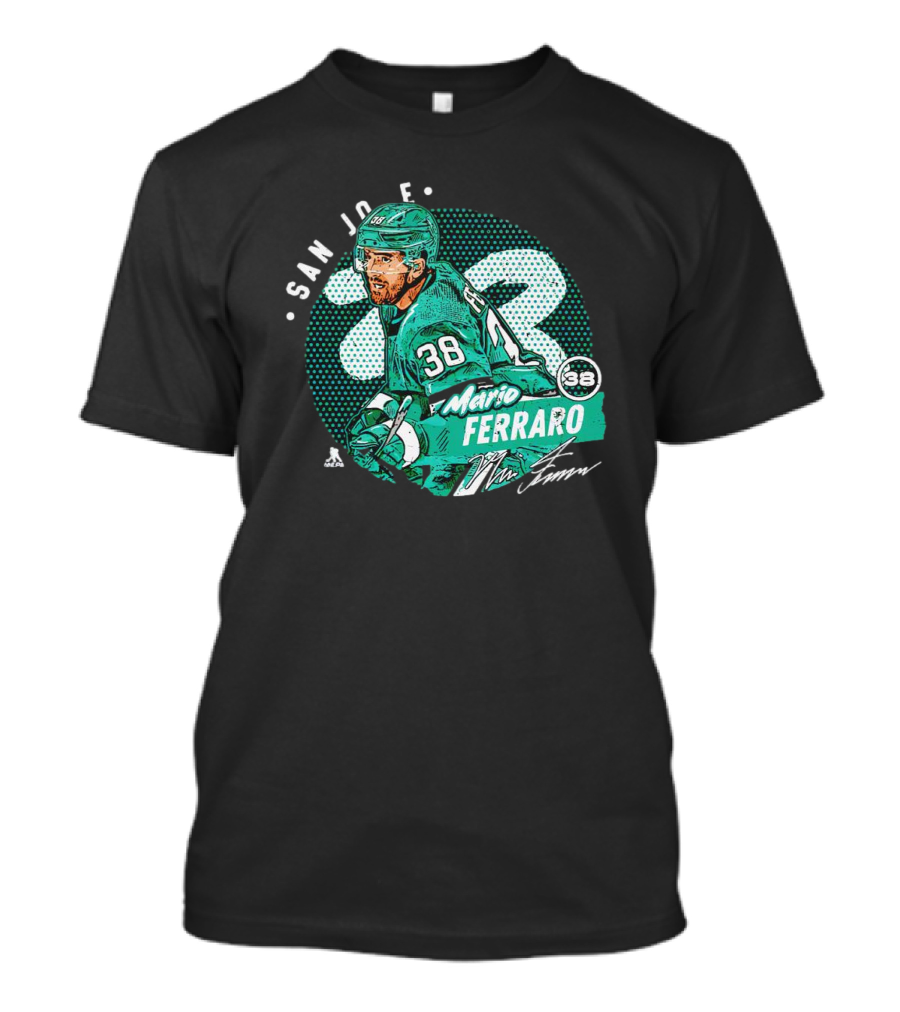 Mario Ferraro San Jose Sharks 38 Signature T-Shirt