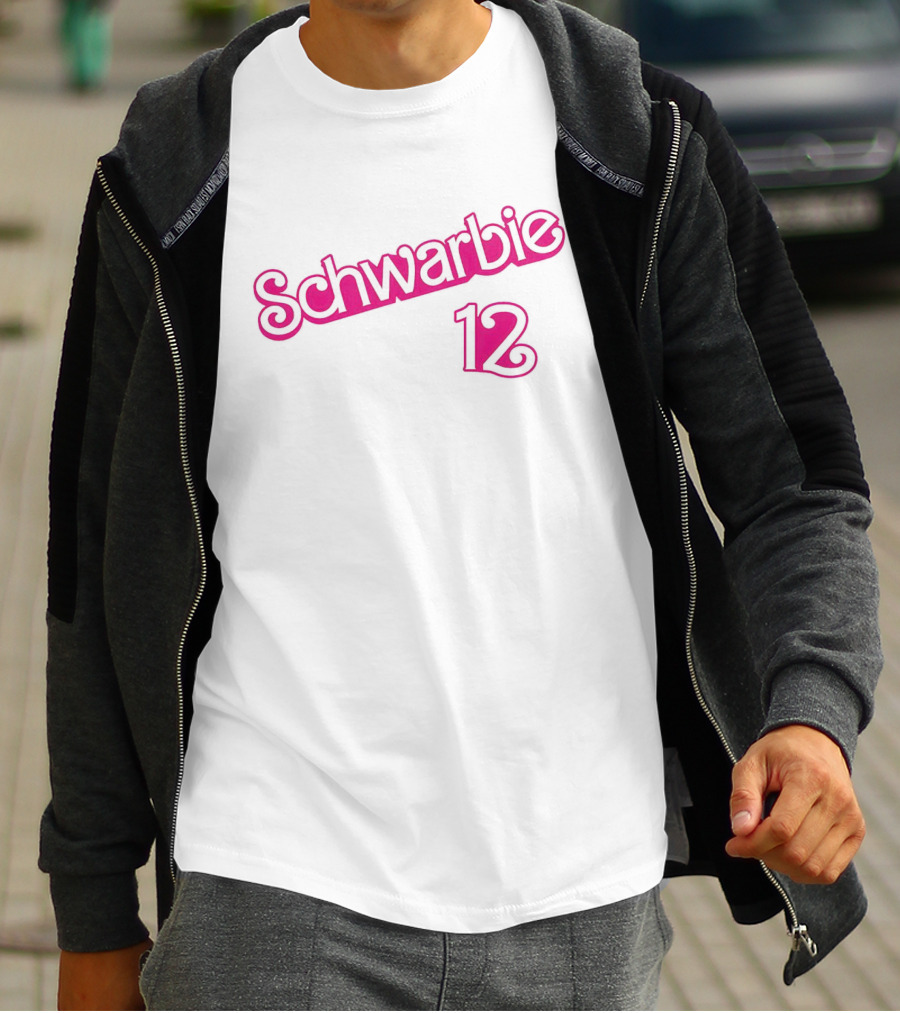 Schwarbie 12 Retro Style Typography T-Shirt