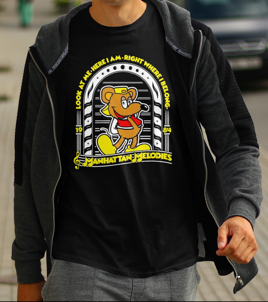 Rizzo Manhattan Melodies Look At Me Here I Am Right Where I Belong 1984 T-Shirt