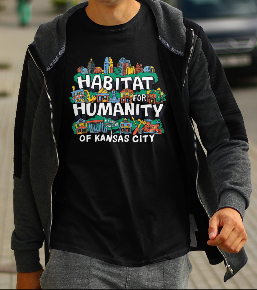 Habitat For Humanity Of Kansas City Neighborhood Paseo Linwood Buildings T-Shirt