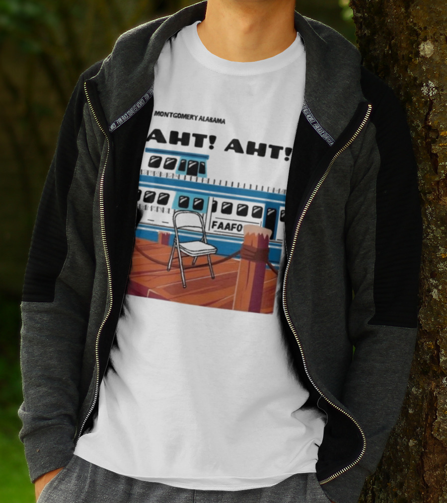 Montgomery Alabama AHT AHT FAAFO Brawl Chair Boat Scene T-Shirt