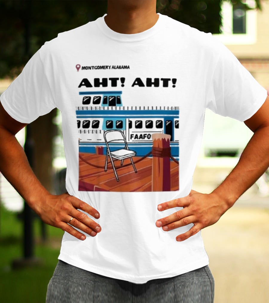 Montgomery Alabama AHT AHT FAAFO Brawl Chair Boat Scene T-Shirt