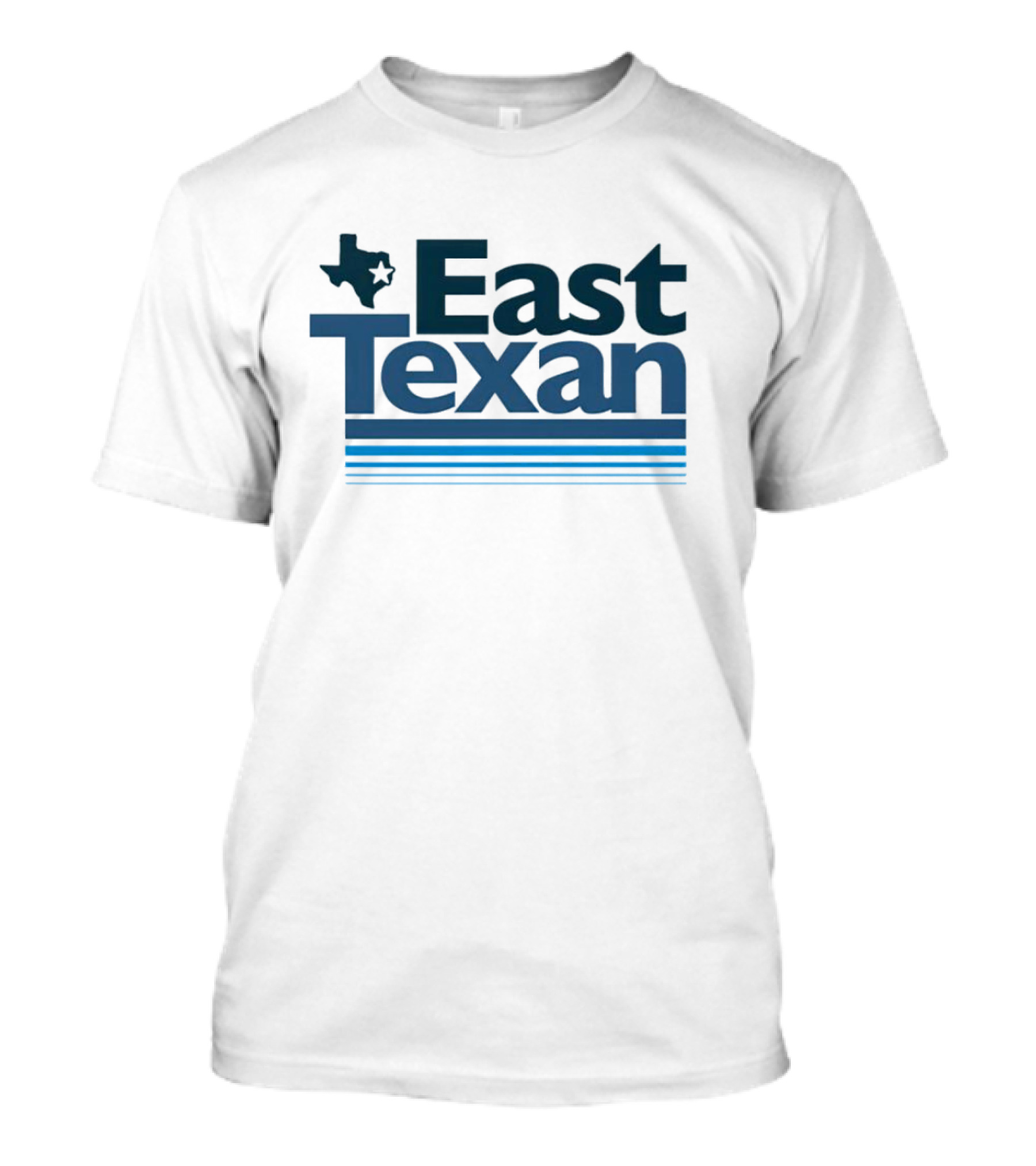 East Texan With Texas Map And Stripes T-Shirt