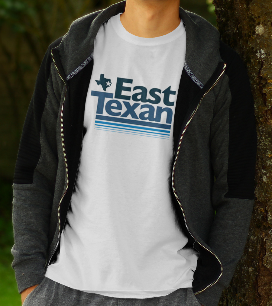 East Texan With Texas Map And Stripes T-Shirt