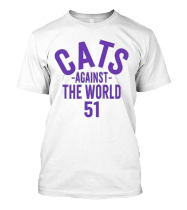 Northwestern Coaches Cats Against The World 51 Retro Purple T-Shirt