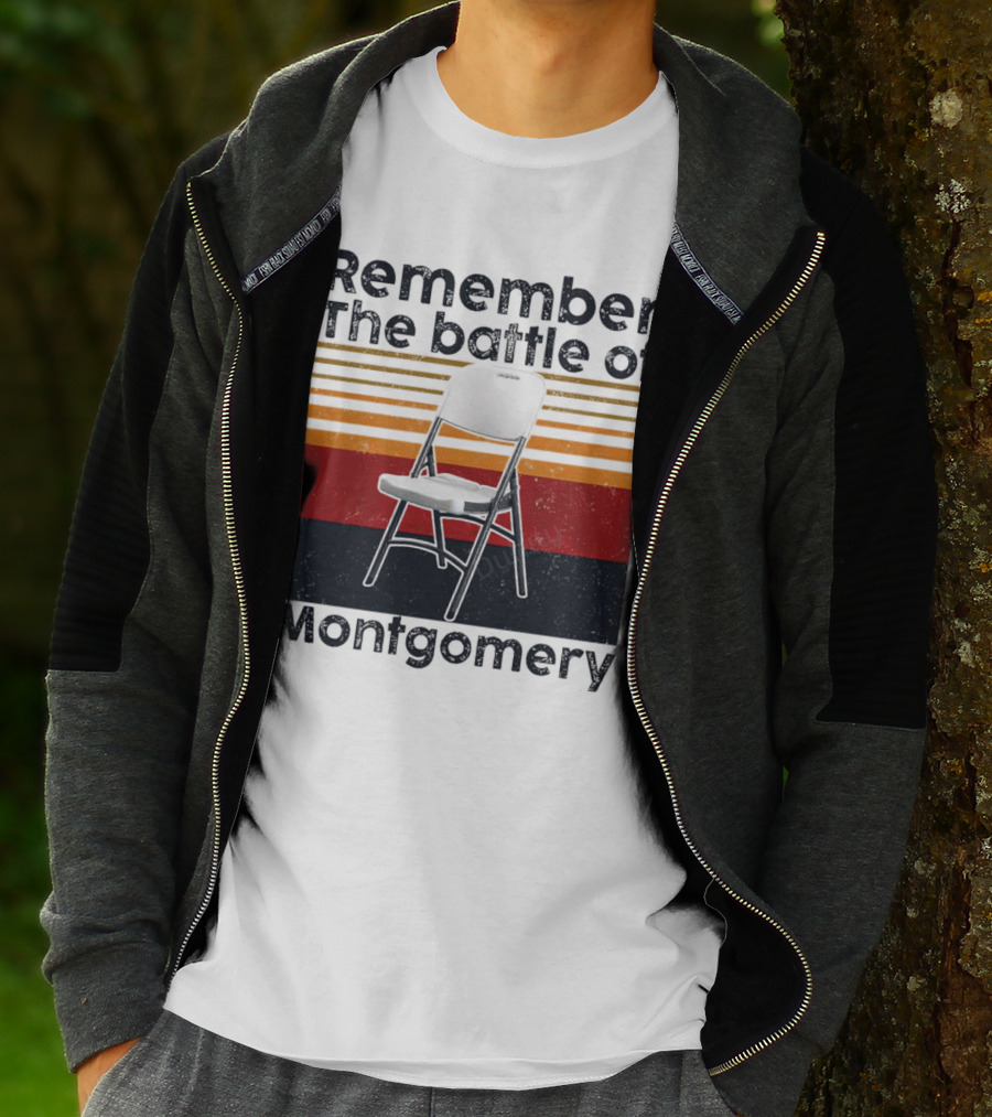 Remember The Battle Of Montgomery Vintage Chair Retro Lines T-Shirt