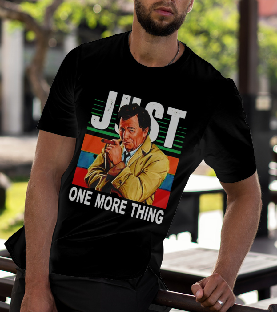 Just One More Thing Vintage Retro Detective Character T-Shirt