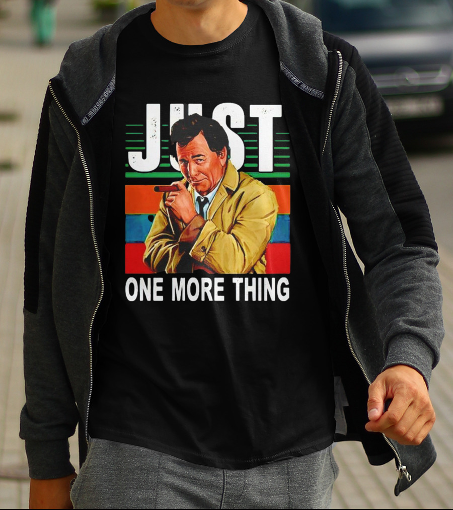 Just One More Thing Vintage Retro Detective Character T-Shirt