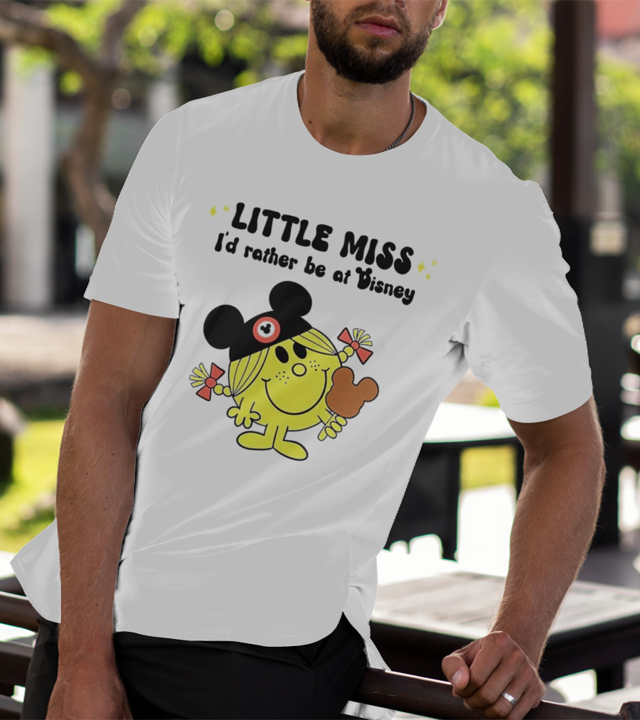 Little Miss I'd Rather Be At Disney With Mickey Ears And Treat T-Shirt