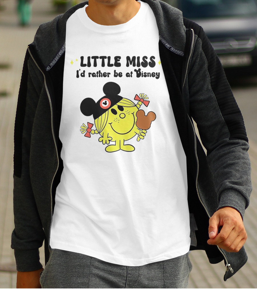 Little Miss I'd Rather Be At Disney With Mickey Ears And Treat T-Shirt